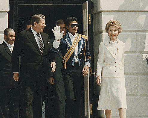 Michael Jackson with President Reagan and First Lady in 1984