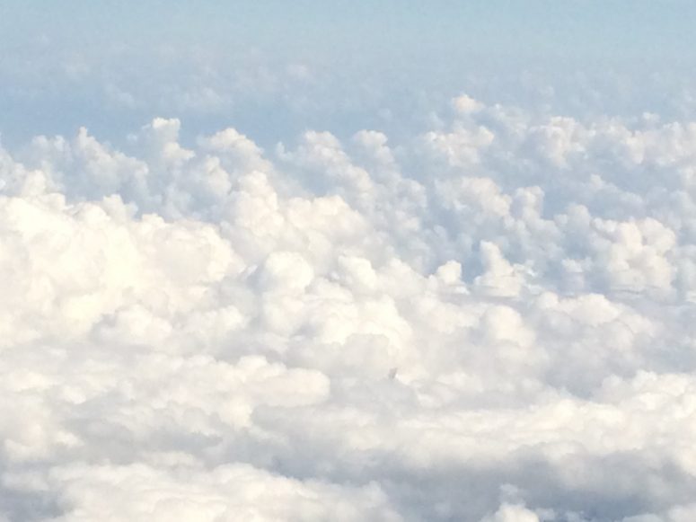 Clouds from my plane window somewhere over Nicaragua (courtesy Blake Snow)